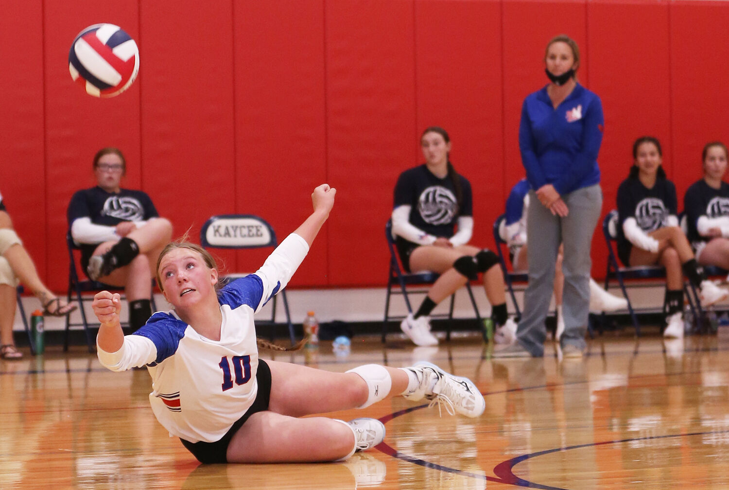 Sierra Kilts makes a diving save of a hit